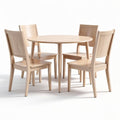 Ensemble de salle à manger en bois de hêtre 90 x 90 x 75cm avec quatre chaises